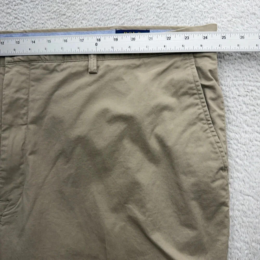Polo Ralph Lauren Mens 50x32 Stretch Classic Fit Chino Pants Tan Khaki Twill